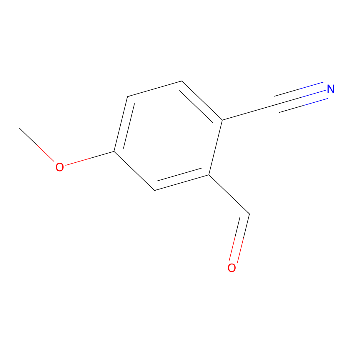 2-Formyl-4-methoxybenzonitrile molecular structure, CAS 21962-52-7