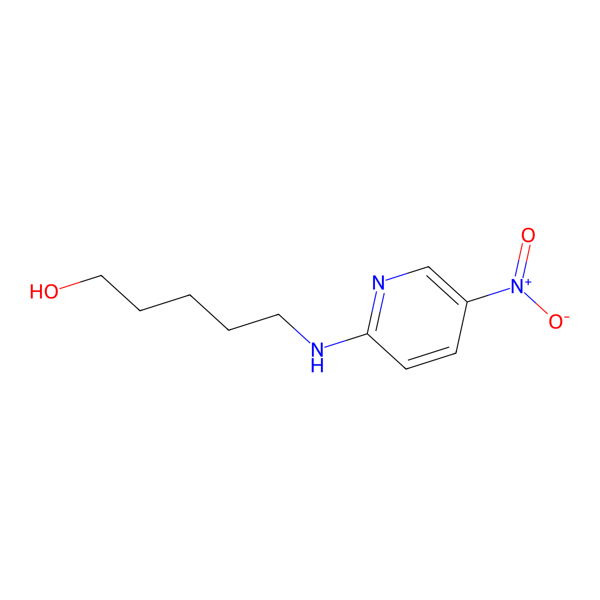 5-[(5-Nitropyridin-2-yl)amino]pentan-1-ol molecular structure, CAS 219620-44-7