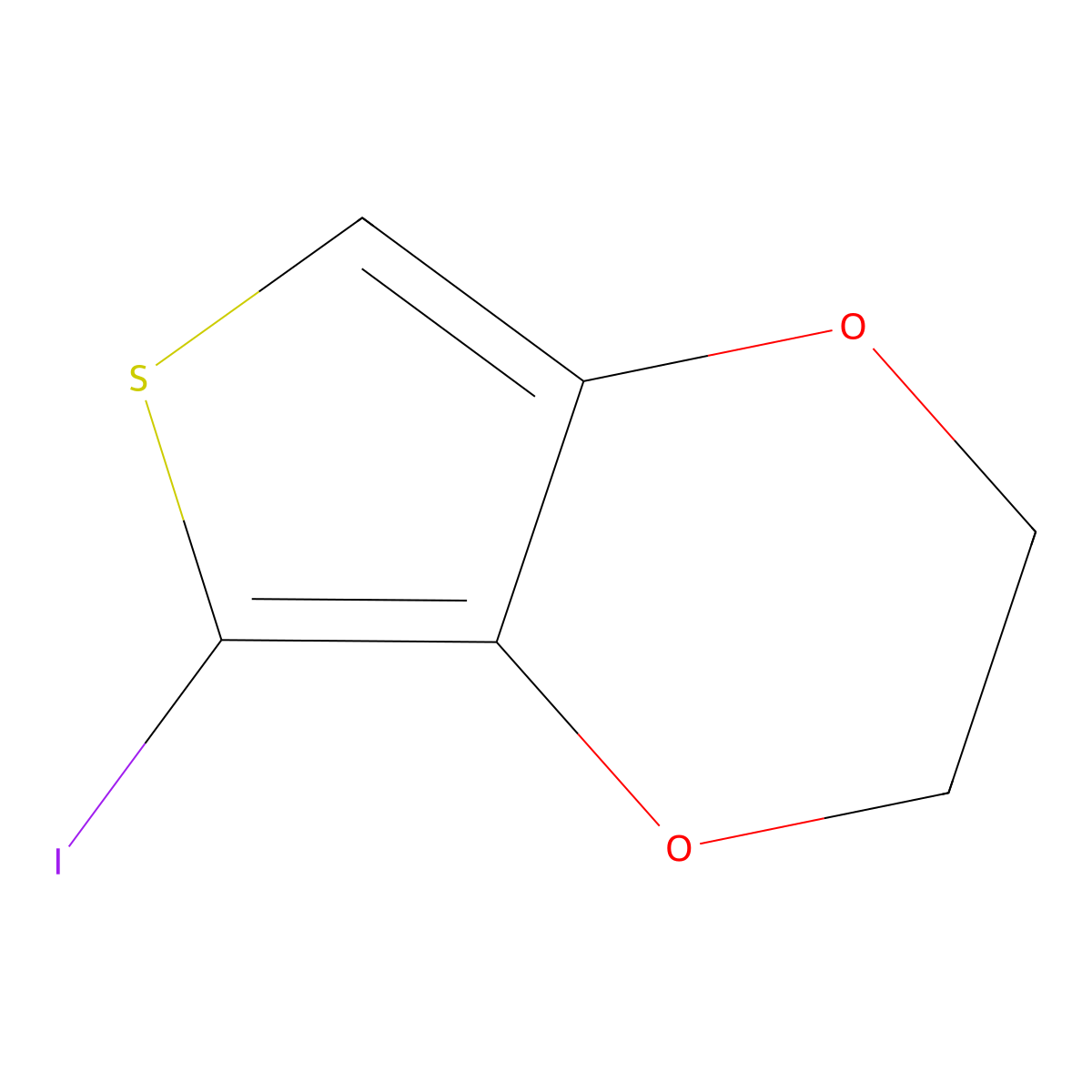 5-iodo-2H,3H-thieno[3,4-b][1,4]dioxine molecular structure, CAS 219621-78-0