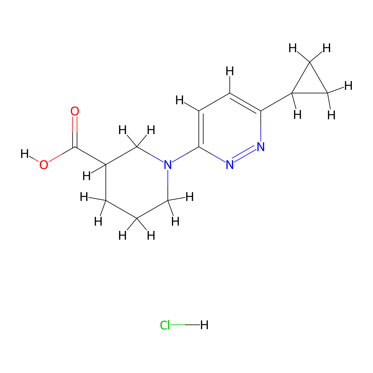 1-(6-Cyclopropylpyridazin-3-yl)piperidine-3-carboxylic acid hydrochloride molecular structure, CAS 2196211-87-5