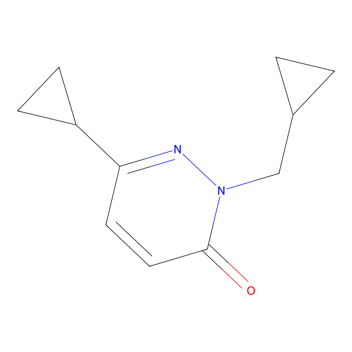 6-Cyclopropyl-2-(cyclopropylmethyl)-2,3-dihydropyridazin-3-one molecular structure, CAS 2196212-10-7