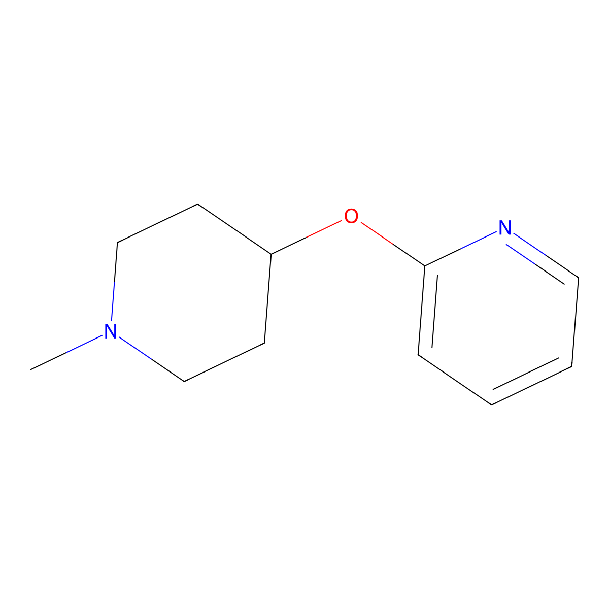 2-[(1-Methylpiperidin-4-yl)oxy]pyridine molecular structure, CAS 2196212-18-5