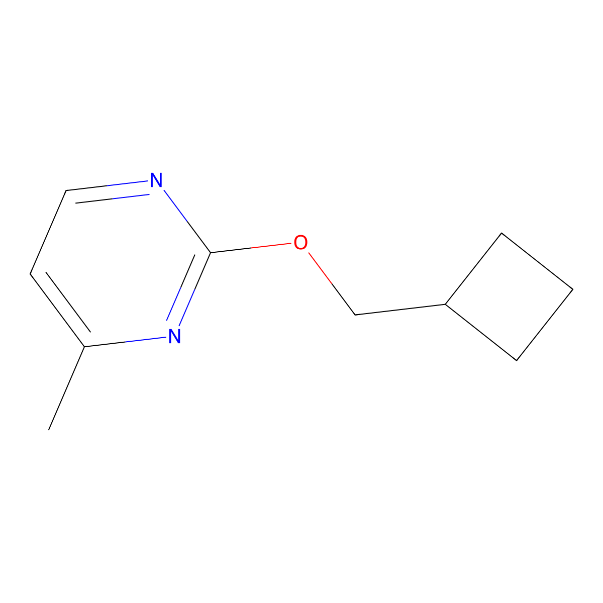 2-(Cyclobutylmethoxy)-4-methylpyrimidine molecular structure, CAS 2196217-96-4