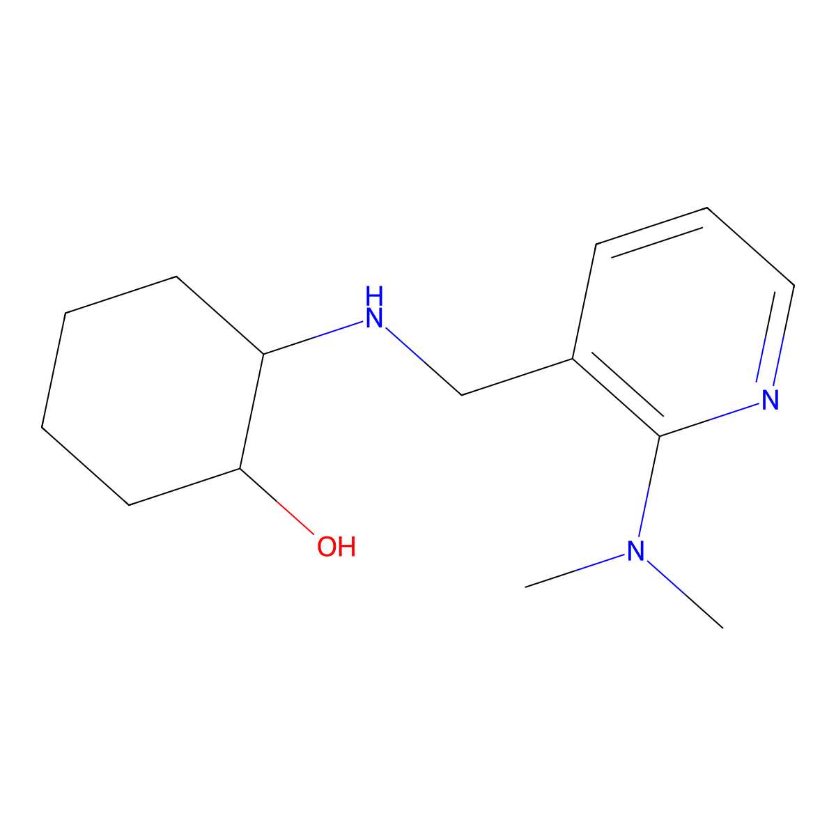 2-(((2-(Dimethylamino)pyridin-3-yl)methyl)amino)cyclohexan-1-ol molecular structure, CAS 2196218-39-8