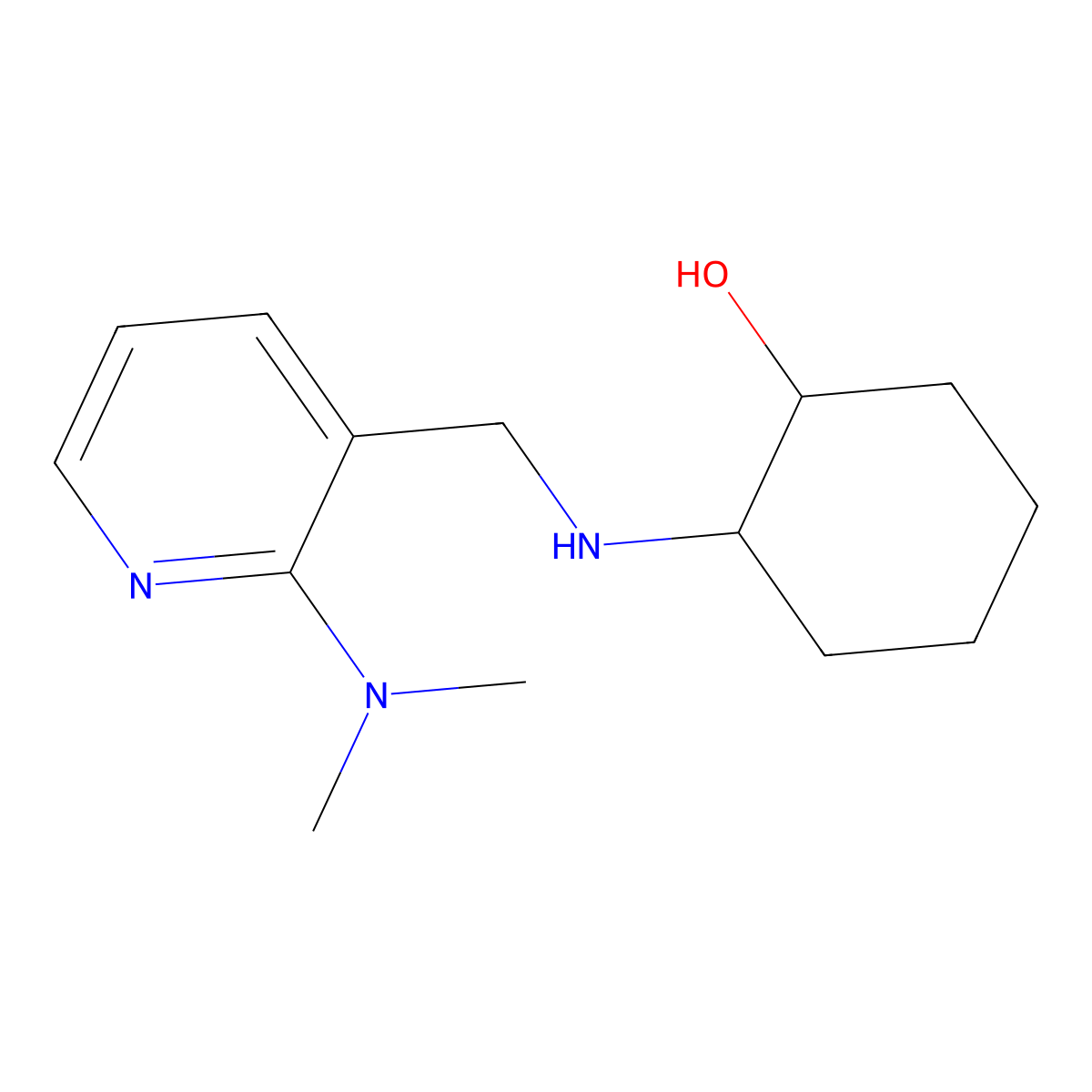 2-(((2-(Dimethylamino)pyridin-3-yl)methyl)amino)cyclohexan-1-ol molecular structure, CAS 2196218-39-8