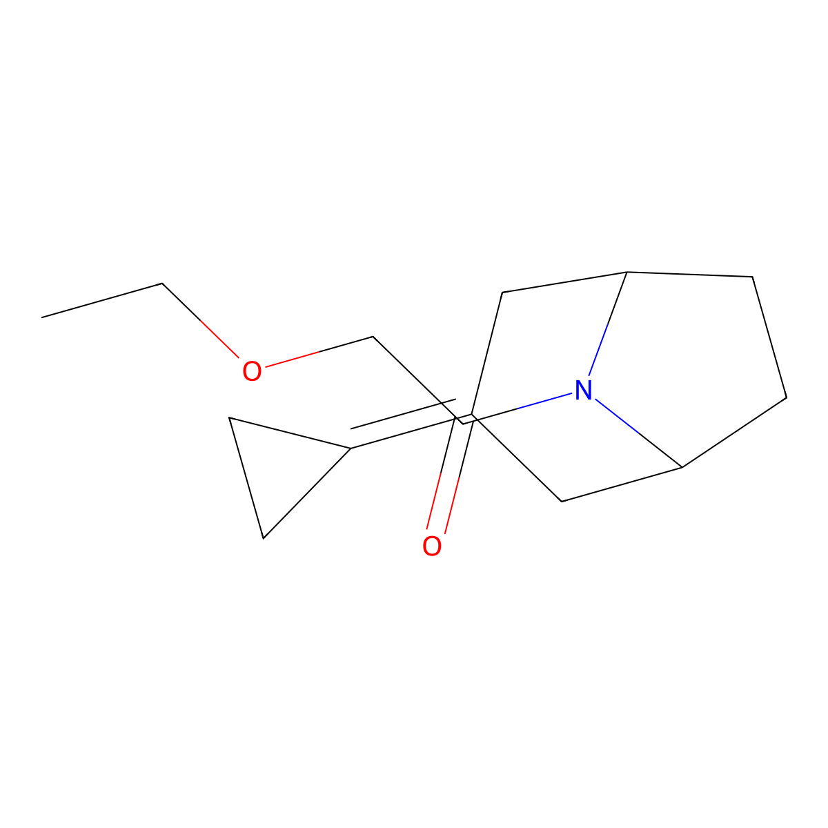 1-{3-Cyclopropylidene-8-azabicyclo[3.2.1]octan-8-yl}-2-ethoxyethan-1-one molecular structure, CAS 2196218-50-3