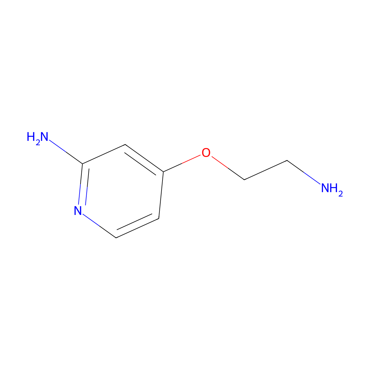 4-(2-Aminoethoxy)pyridin-2-amine molecular structure, CAS 2196243-91-9