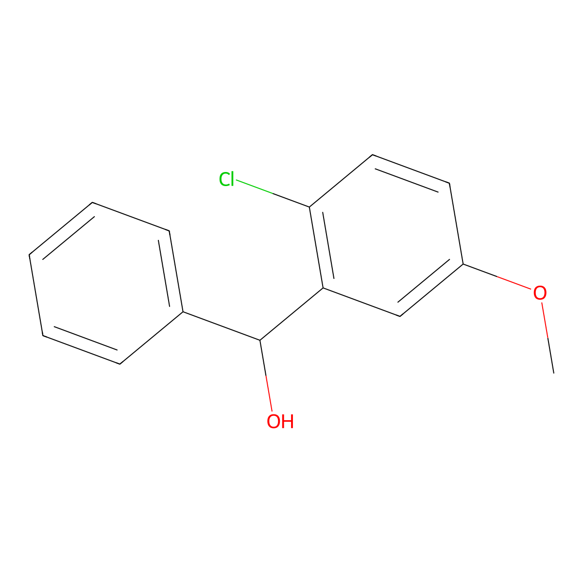 (2-Chloro-5-methoxyphenyl)(phenyl)methanol molecular structure, CAS 2196244-71-8