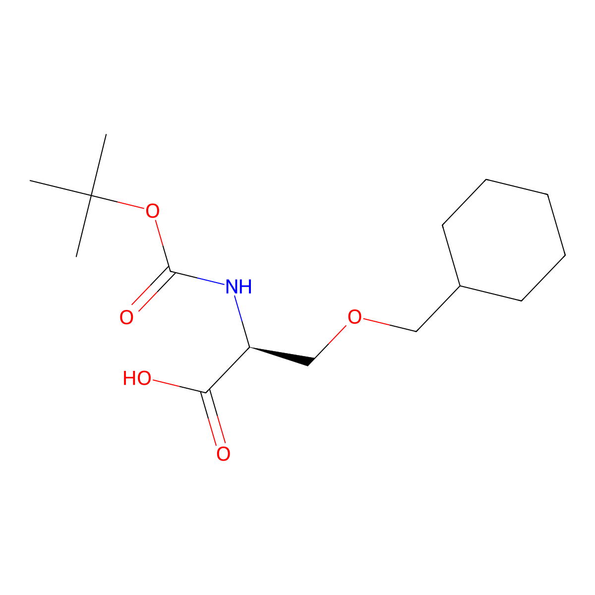 N-Boc-O-(cyclohexylmethyl)-L-Serine molecular structure, CAS 219626-93-4