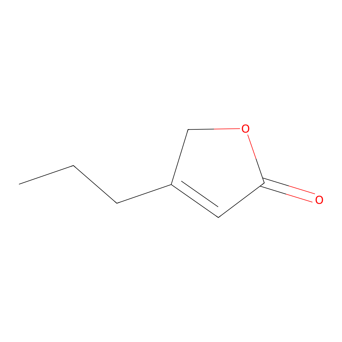 4-propyl-5H-furan-2-one molecular structure, CAS 21963-27-9