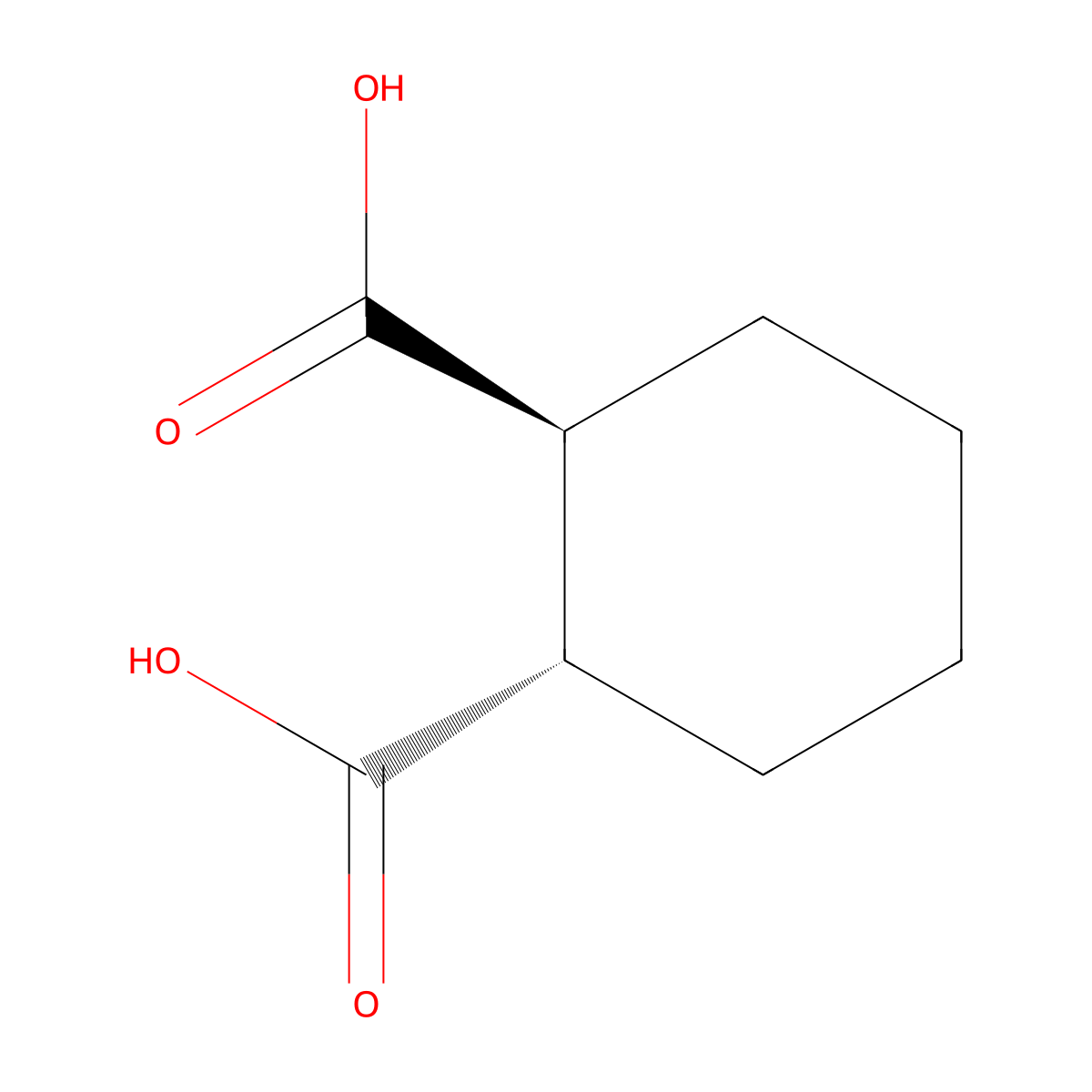 (1S,2S)-Cyclohexane-1,2-dicarboxylic acid molecular structure, CAS 21963-41-7