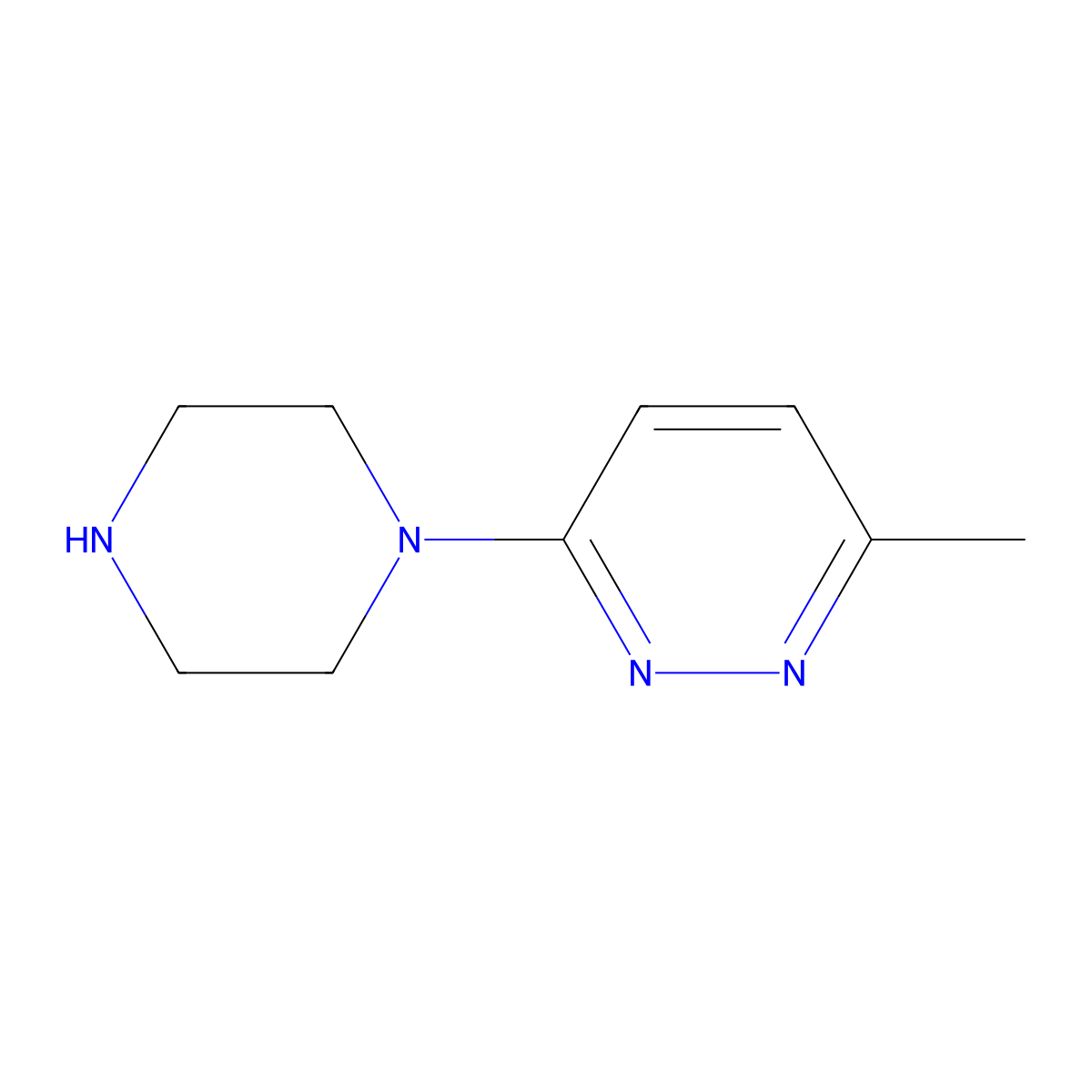 3-Methyl-6-piperazin-1-ylpyridazine molecular structure, CAS 219635-87-7