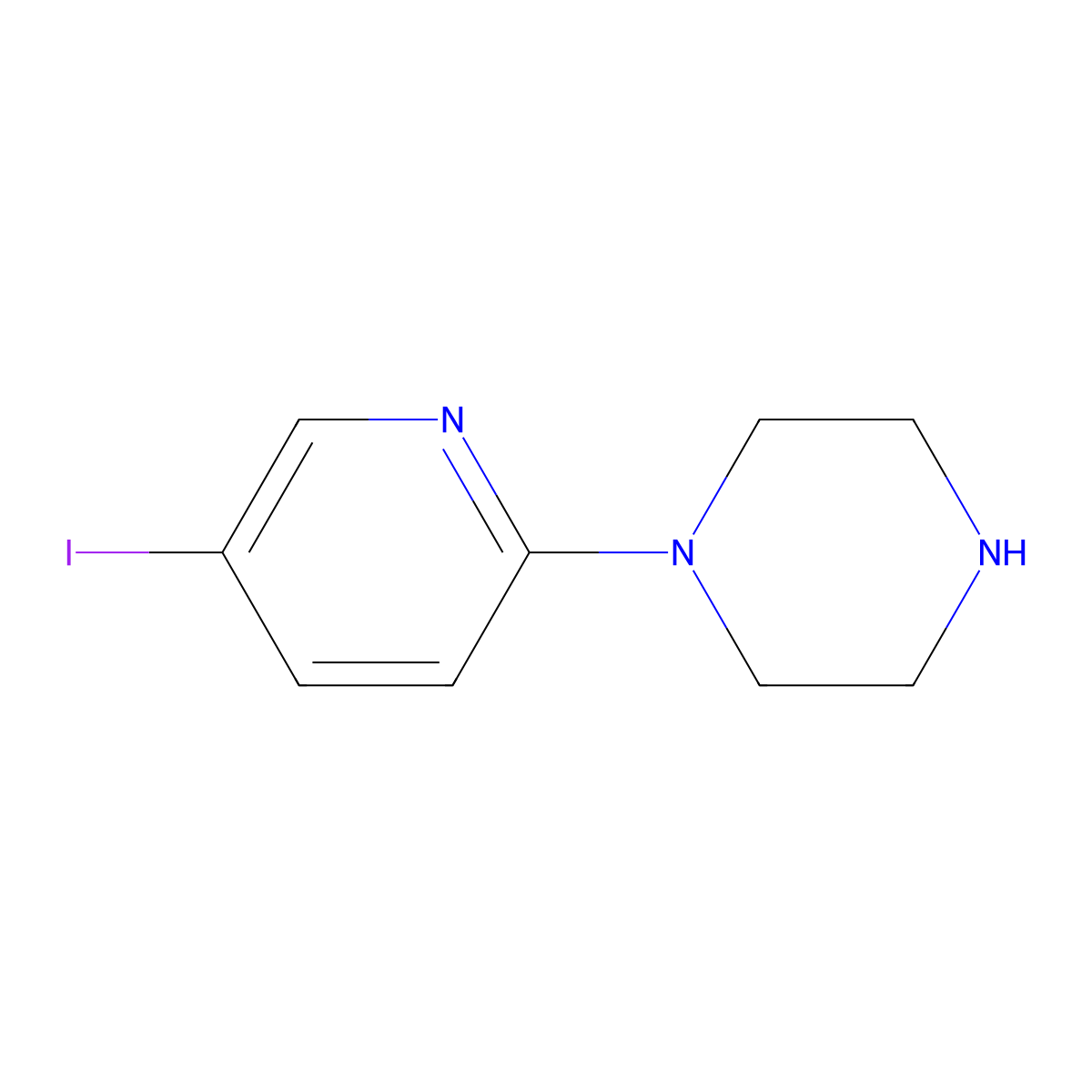 1-(5-Iodopyridin-2-yl)piperazine molecular structure, CAS 219635-89-9
