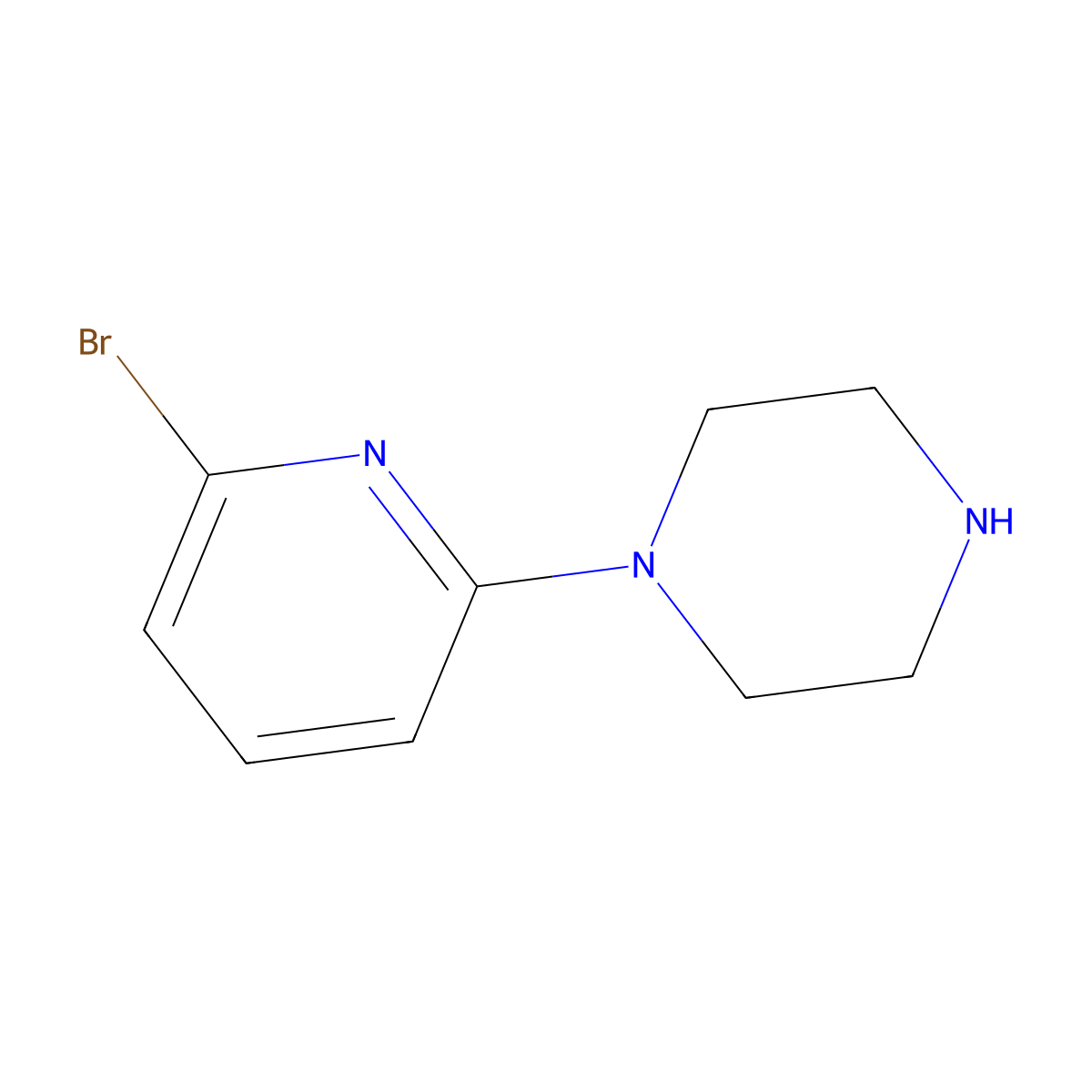 1-(6-Bromopyridin-2-yl)piperazine molecular structure, CAS 219635-91-3