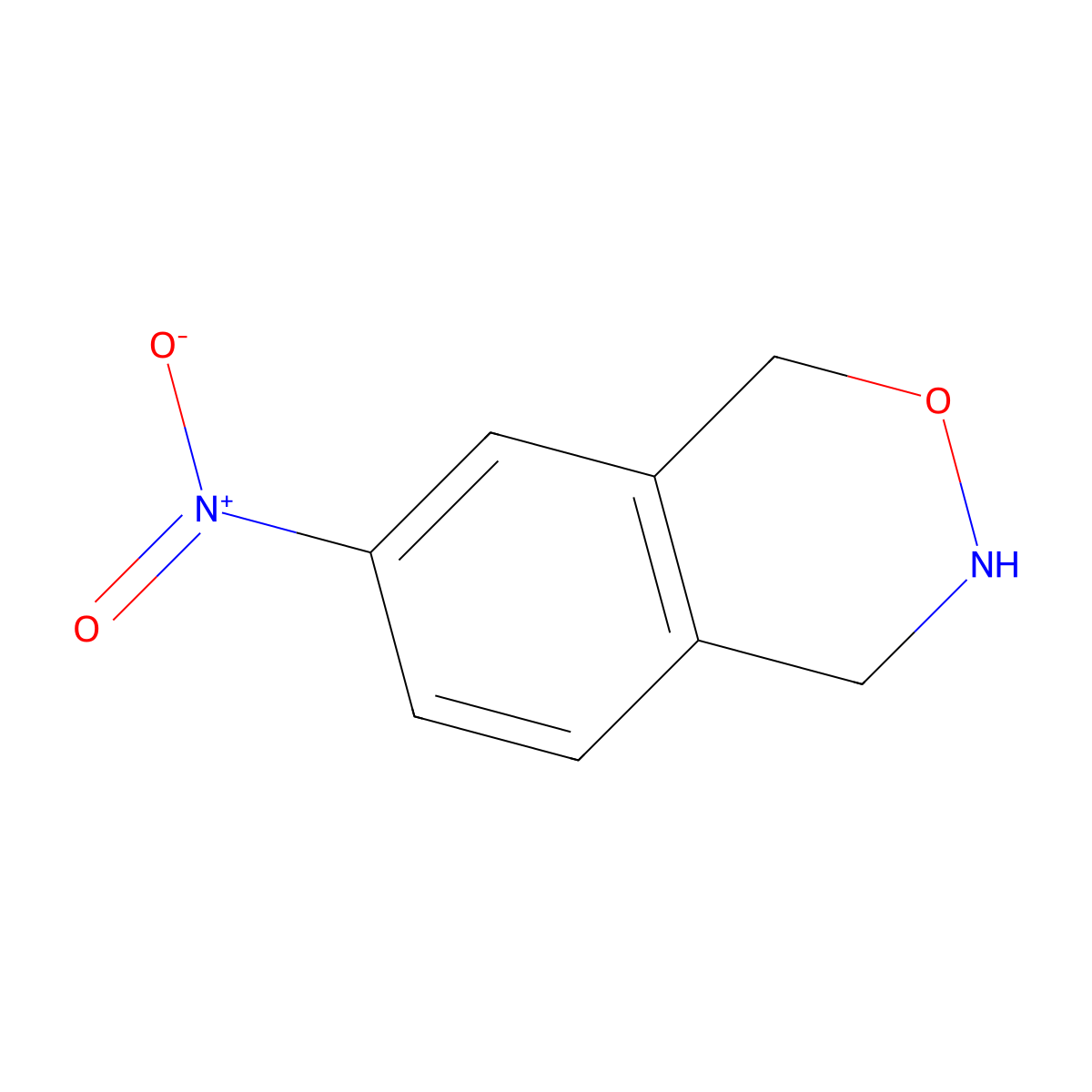 1H-2,3-Benzoxazine, 3,4-dihydro-7-nitro- molecular structure, CAS 21964-98-7