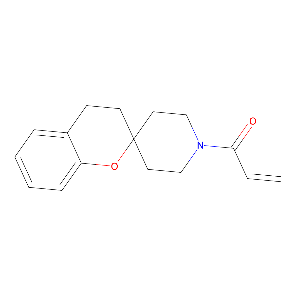 1-Spiro[3,4-dihydrochromene-2,4'-piperidine]-1'-ylprop-2-en-1-one molecular structure, CAS 2196447-54-6