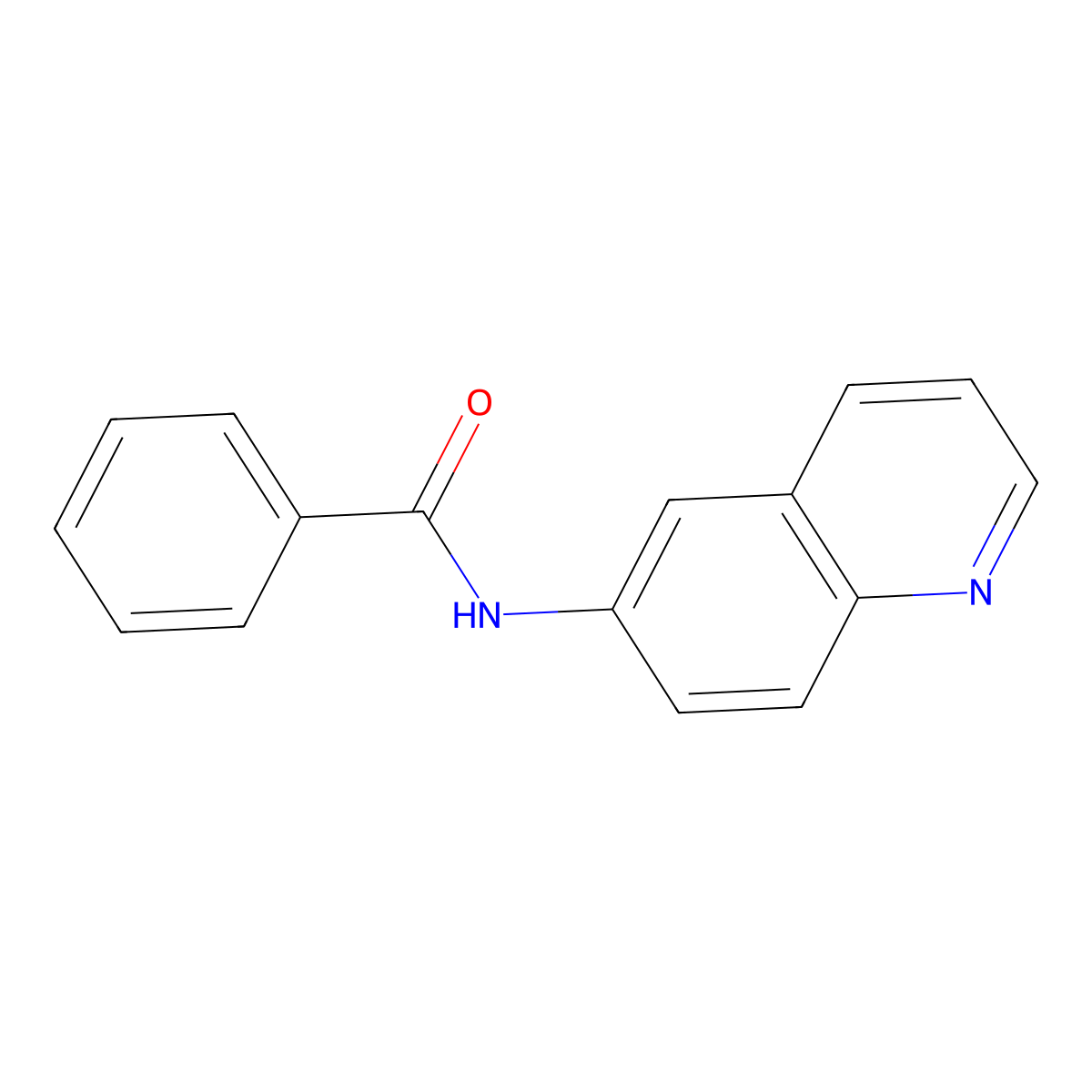 N-(quinolin-6-yl)benzamide molecular structure, CAS 219645-89-3