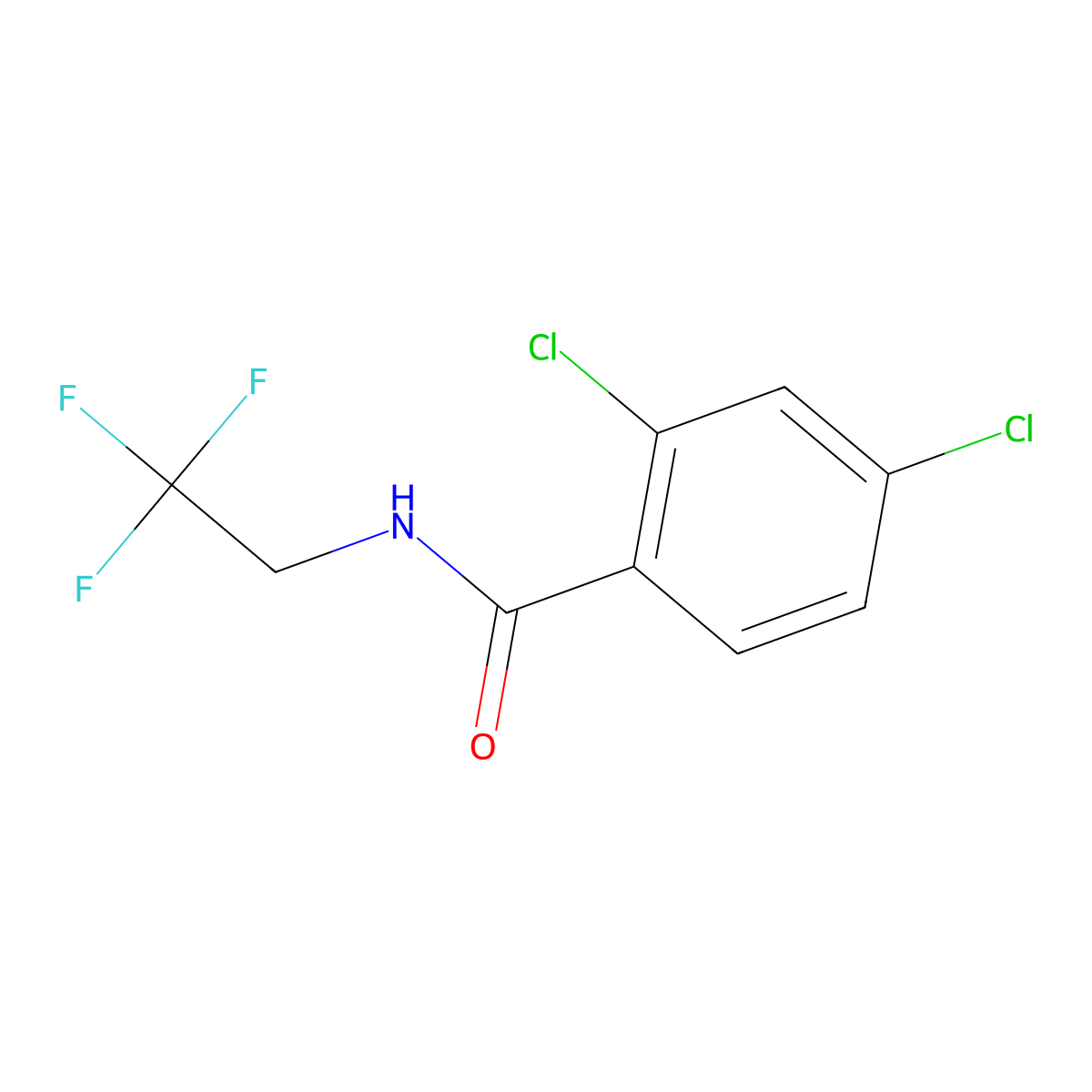 2,4-Dichloro-N-(2,2,2-trifluoroethyl)benzamide molecular structure, CAS 2196527-53-2