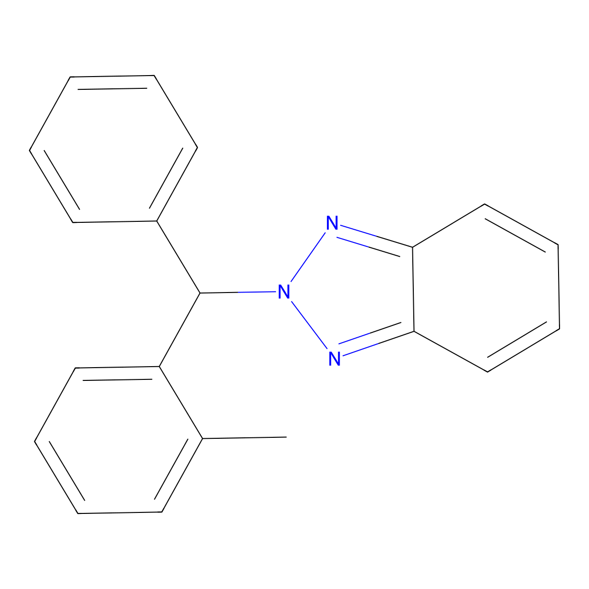 2-[(2-Methylphenyl)(phenyl)methyl]-2H-1,2,3-benzotriazole molecular structure, CAS 219653-64-2