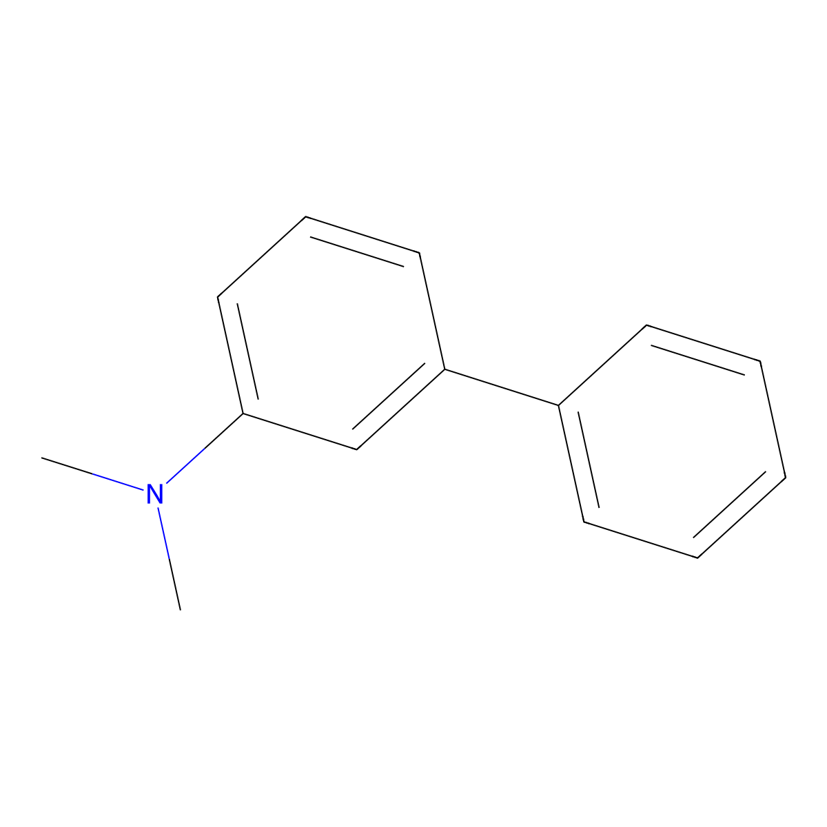 Biphenyl-3-yl-dimethylamine molecular structure, CAS 21966-81-4