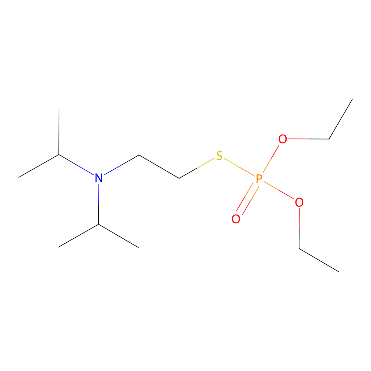 Diethyl ({2-[bis(propan-2-yl)amino]ethyl}sulfanyl)phosphonate molecular structure, CAS 219662-56-3
