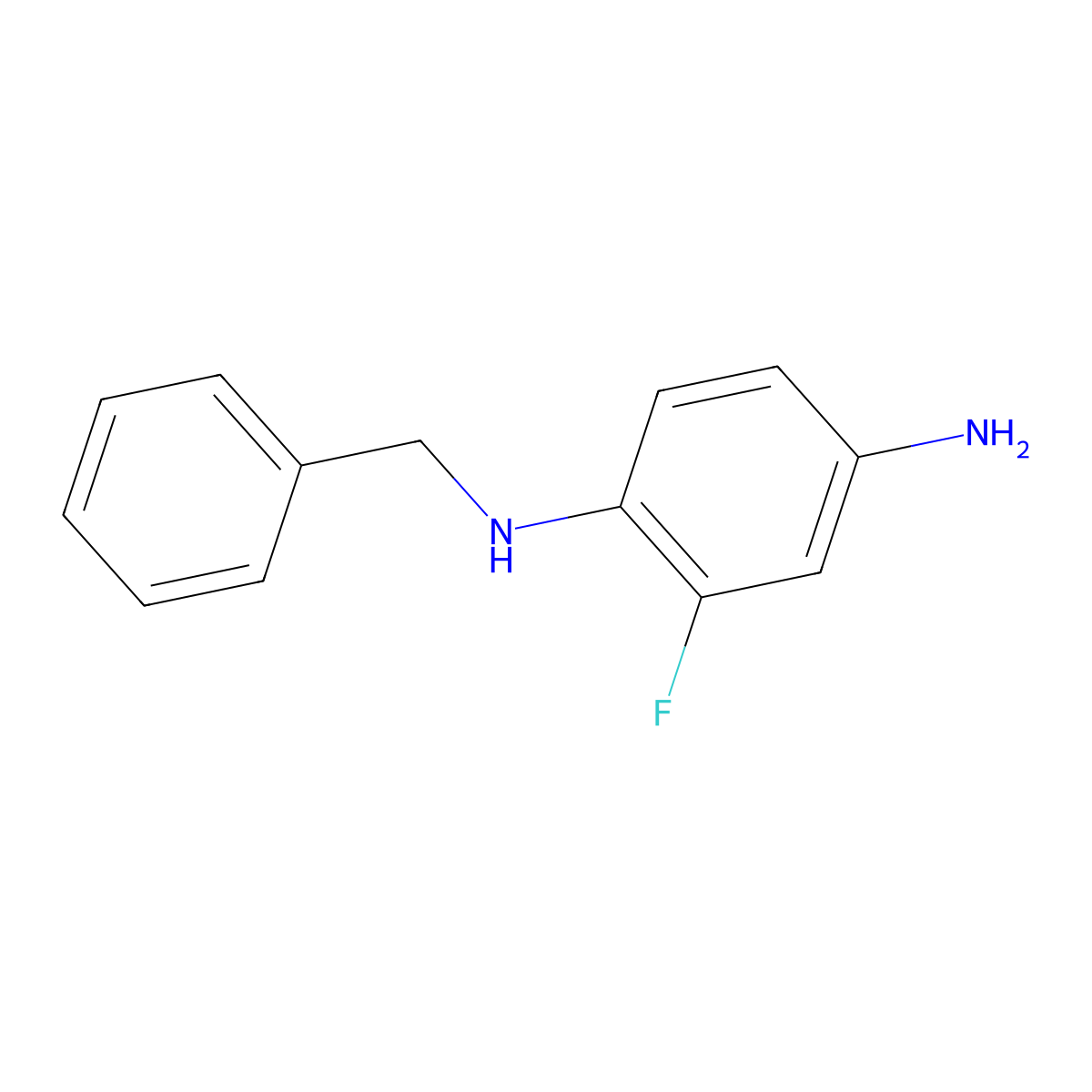 N1-Benzyl-2-fluorobenzene-1,4-diamine molecular structure, CAS 219664-14-9