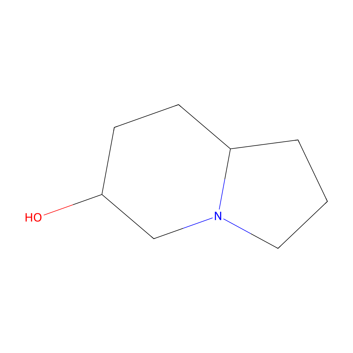(6S,8AS)-octahydroindolizin-6-ol molecular structure, CAS 219667-09-1