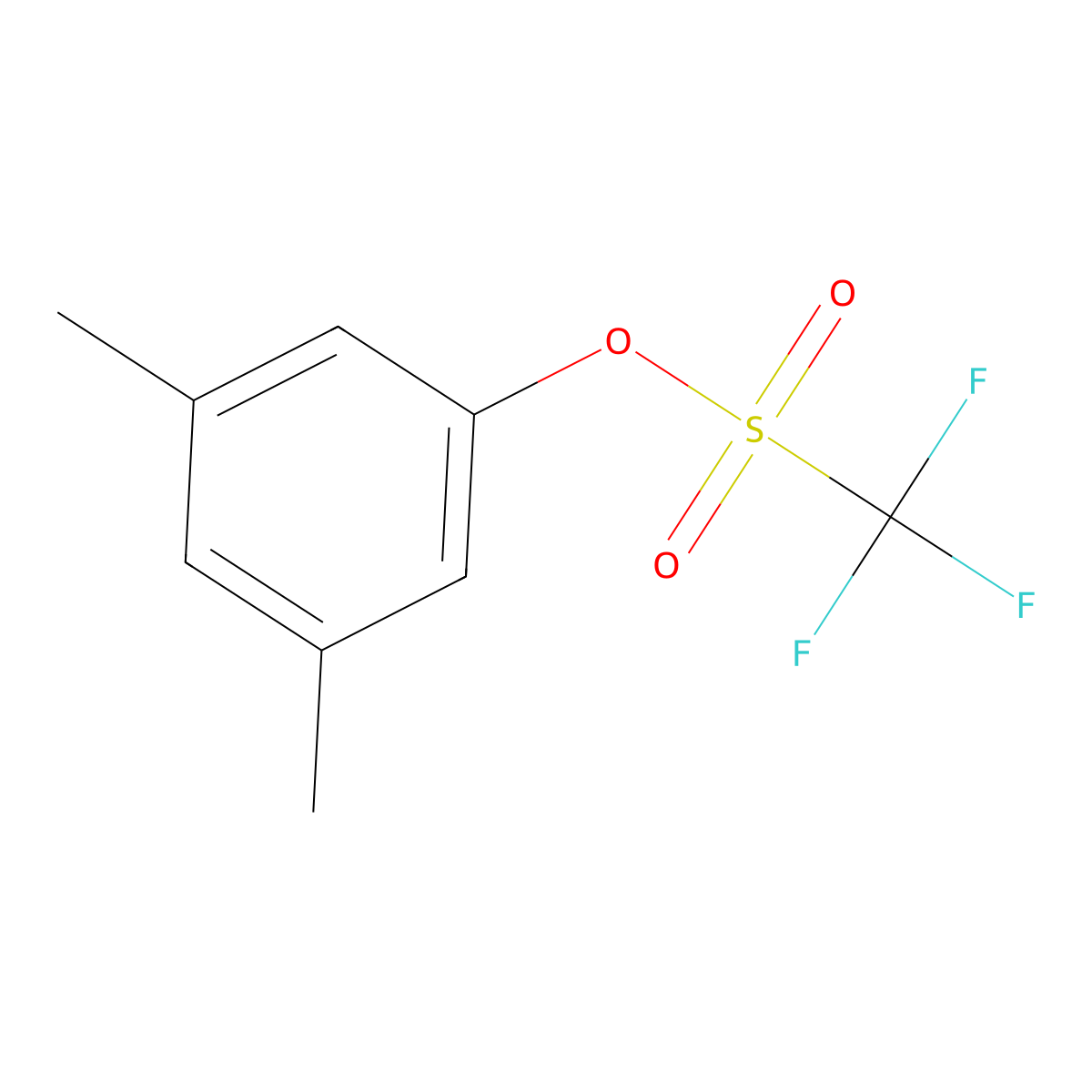 3,5-Dimethylphenyl trifluoromethanesulfonate molecular structure, CAS 219667-41-1
