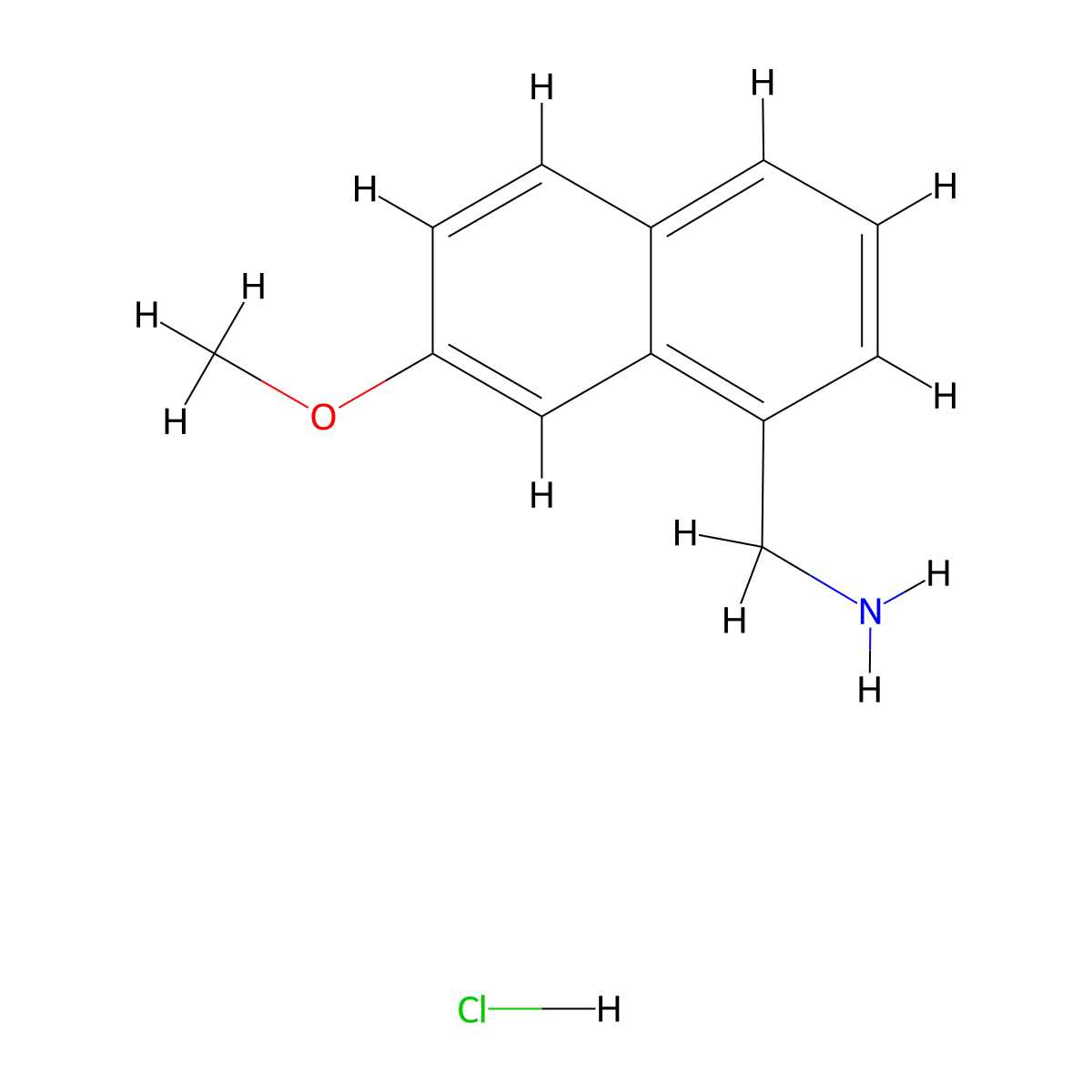 (7-Methoxynaphthalen-1-yl)methanaminehydrochloride molecular structure, CAS 219669-42-8