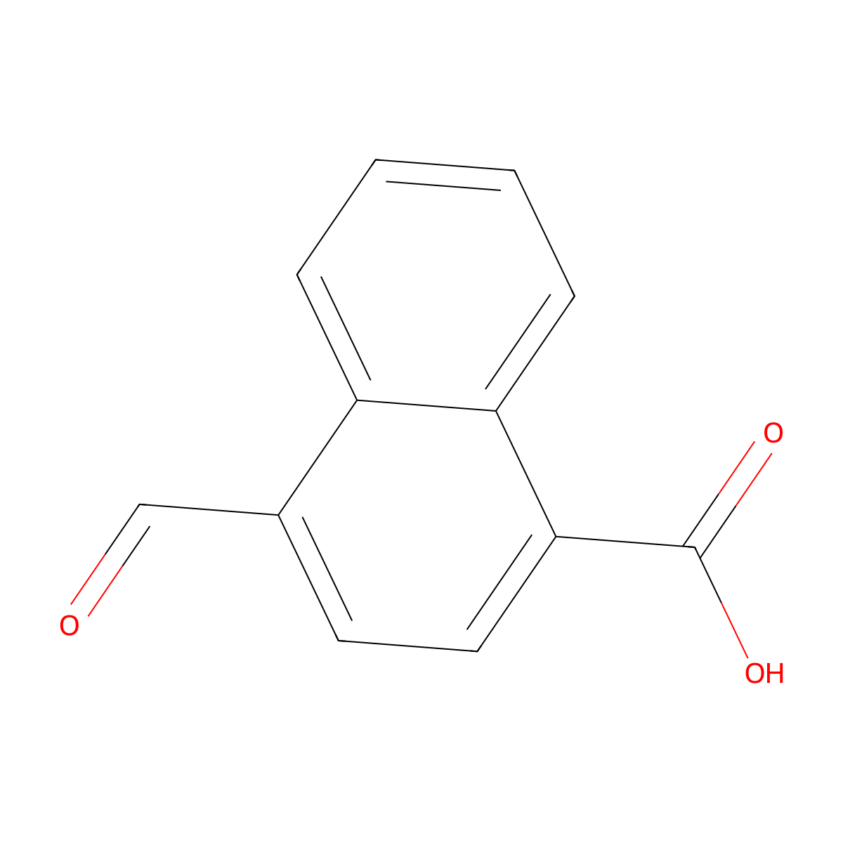 4-formylnaphthalene-1-carboxylic Acid molecular structure, CAS 219685-15-1