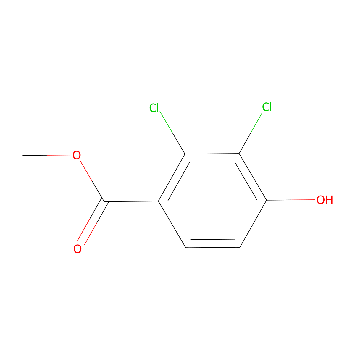 Methyl 2,3-dichloro-4-hydroxybenzoate molecular structure, CAS 219685-78-6