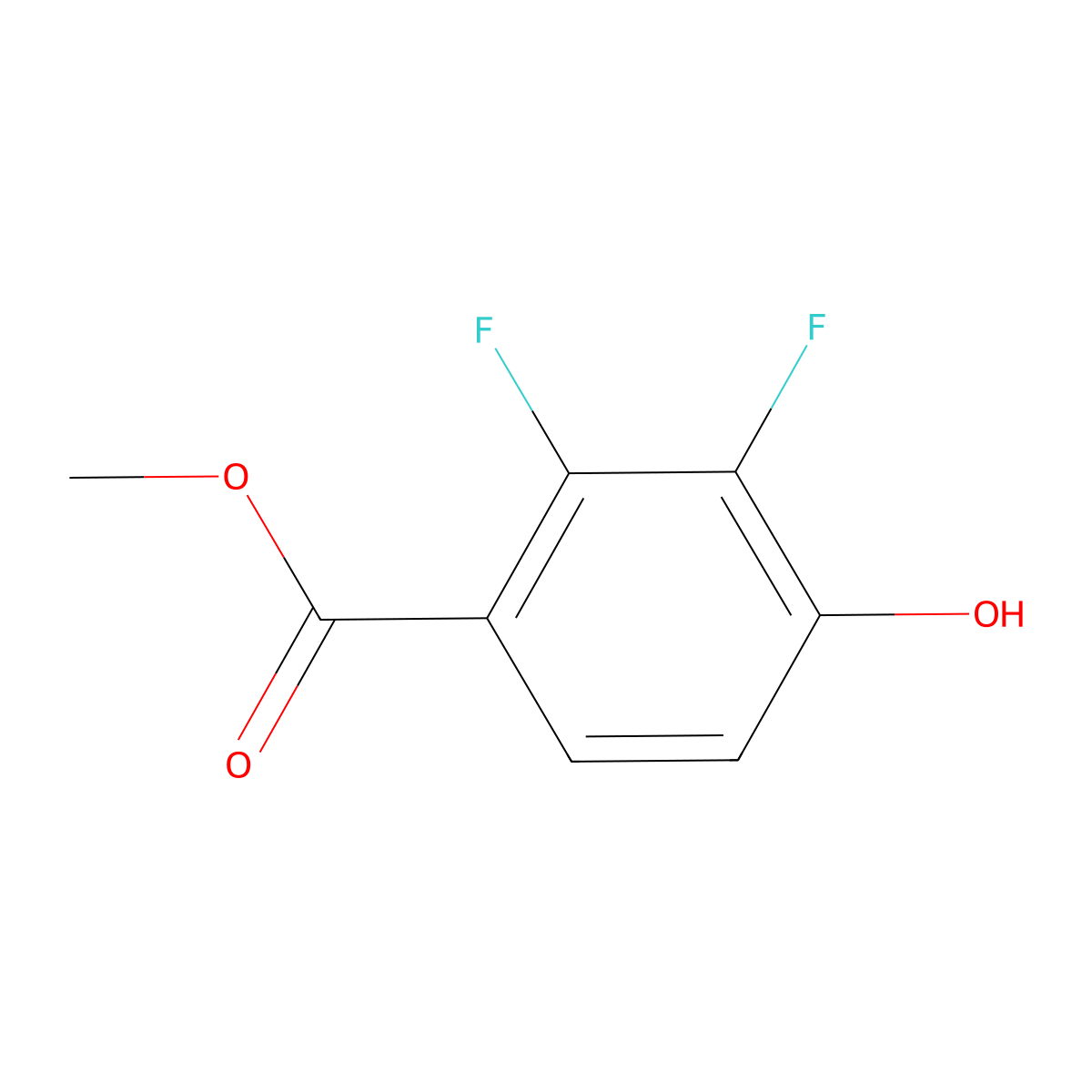Methyl 2,3-difluoro-4-hydroxybenzoate molecular structure, CAS 219685-84-4