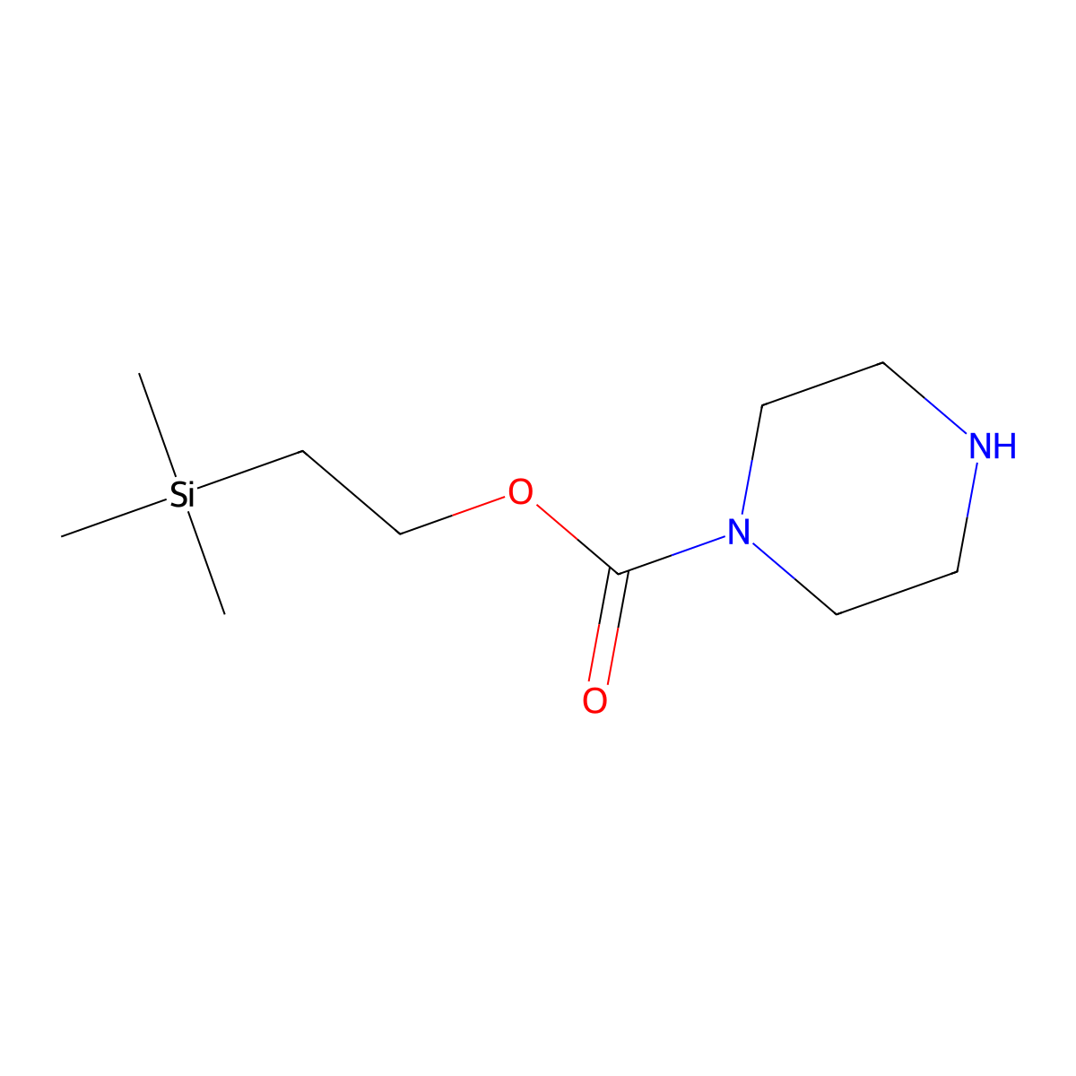 2-(Trimethylsilyl)ethyl piperazine-1-carboxylate molecular structure, CAS 219687-93-1