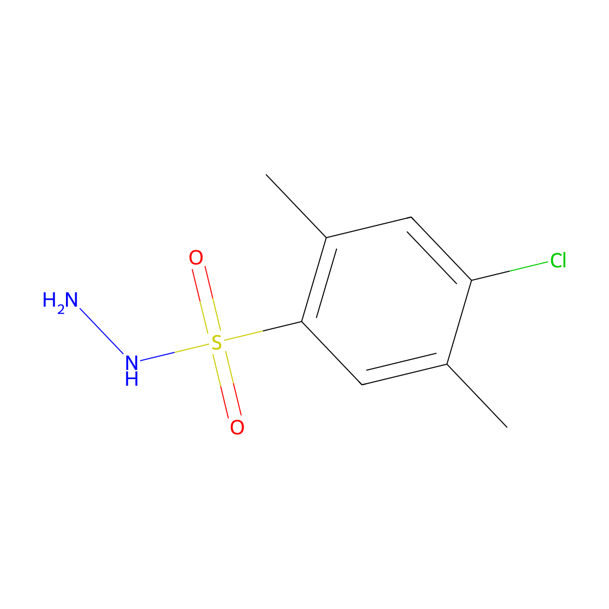 4-Chloro-2,5-dimethylbenzenesulfonohydrazide molecular structure, CAS 219688-94-5