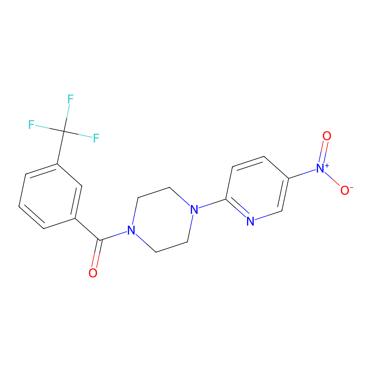 [4-(5-Nitro-2-pyridinyl)-1-piperazinyl][3-(trifluoromethyl)phenyl]methanone molecular structure, CAS 219689-56-2