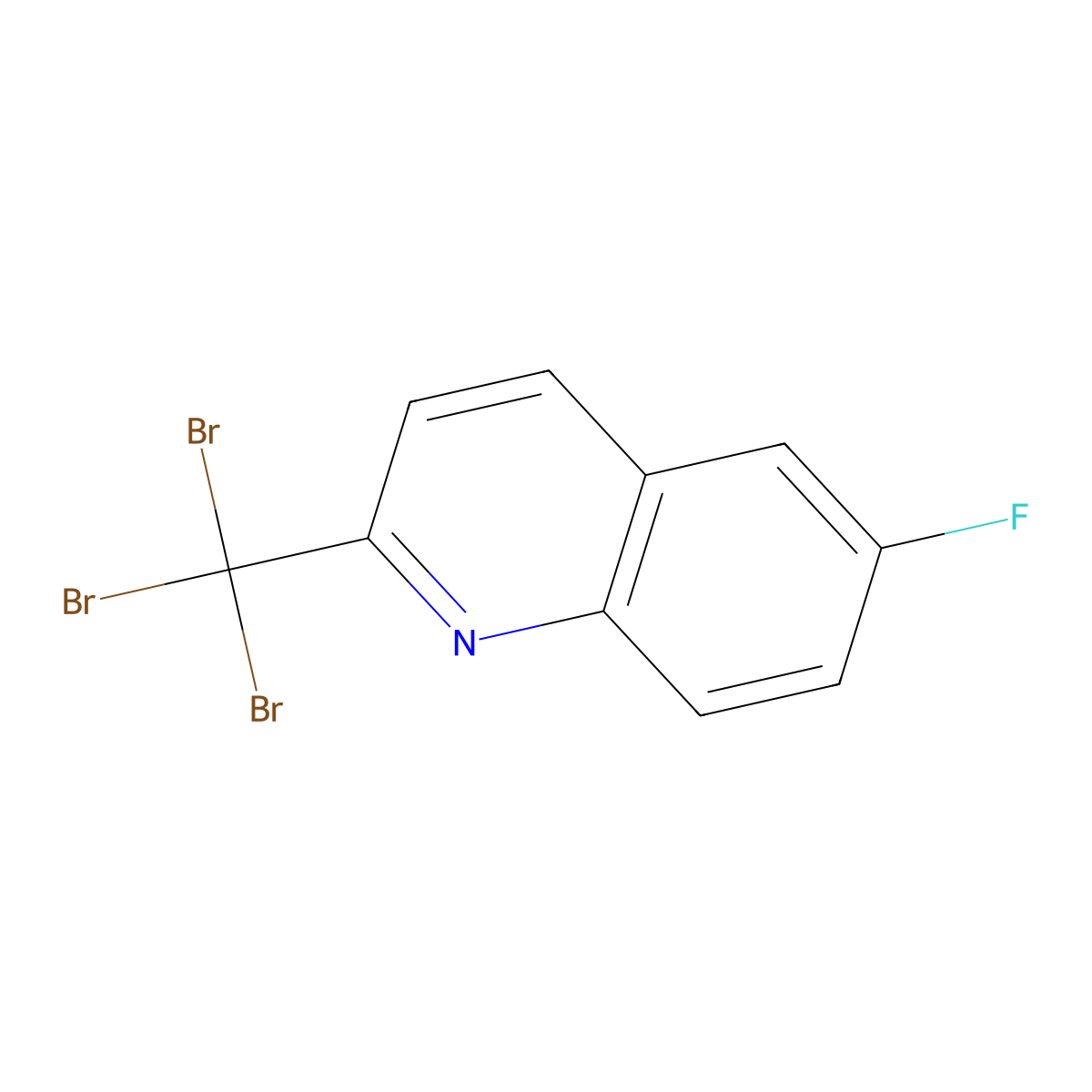 6-Fluoro-2-(tribromomethyl)quinoline molecular structure, CAS 219689-74-4