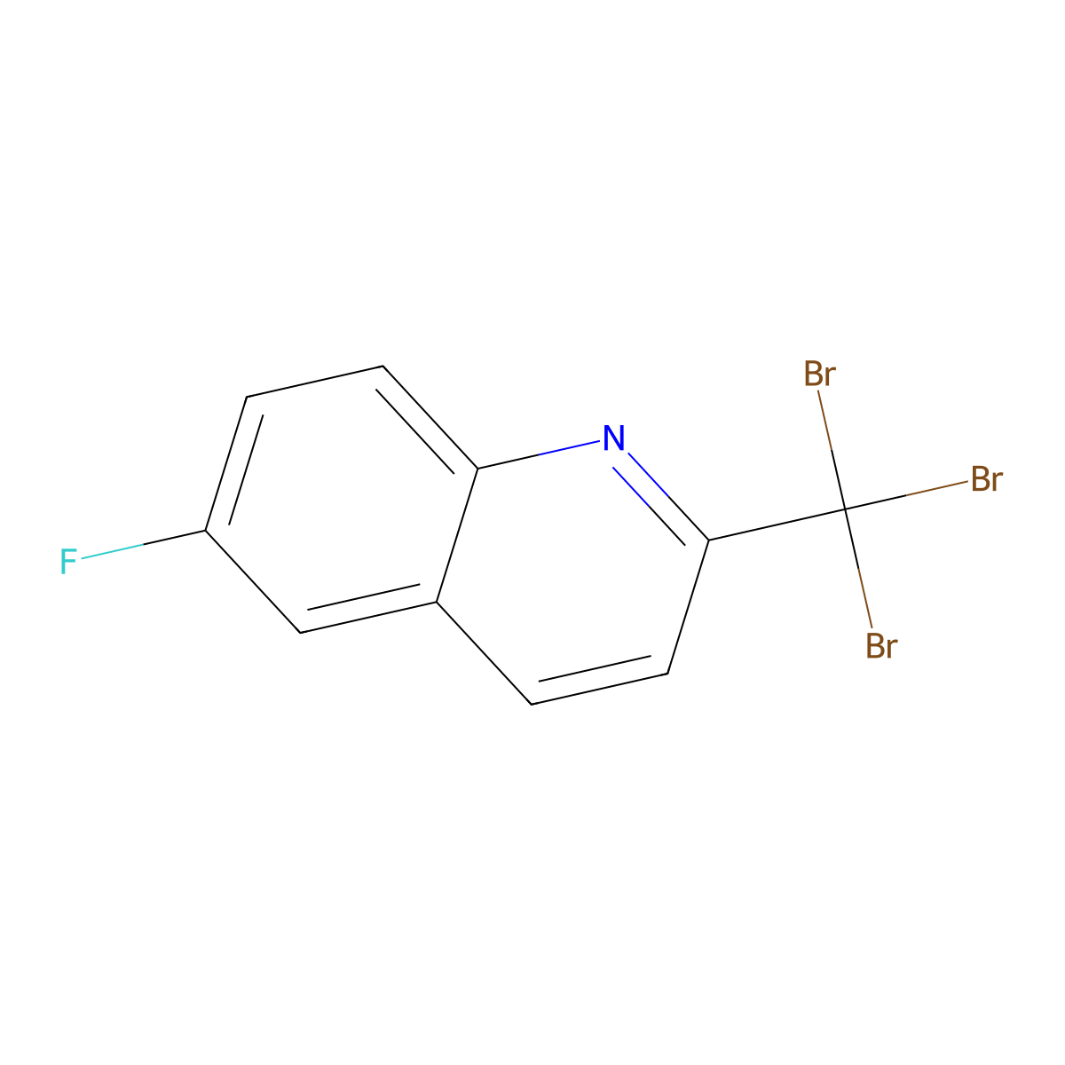 6-Fluoro-2-(tribromomethyl)quinoline molecular structure, CAS 219689-74-4