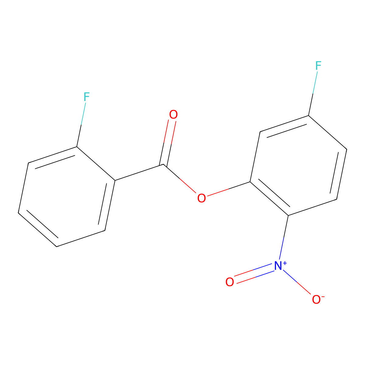 5-Fluoro-2-nitrophenyl 2-fluorobenzoate molecular structure, CAS 219689-89-1