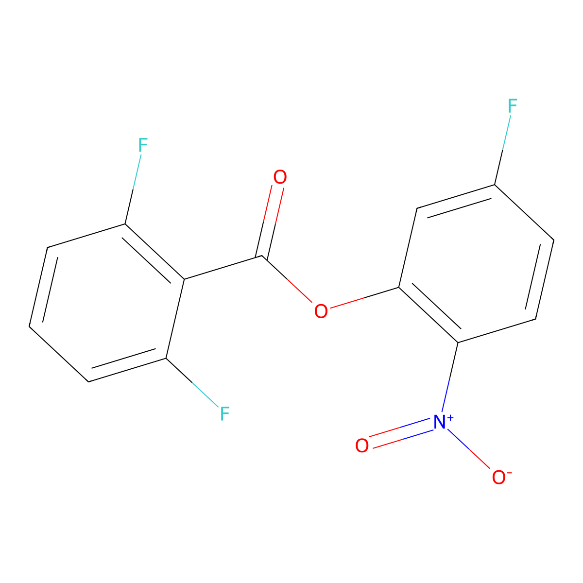 5-Fluoro-2-nitrophenyl 2,6-difluorobenzoate molecular structure, CAS 219689-91-5