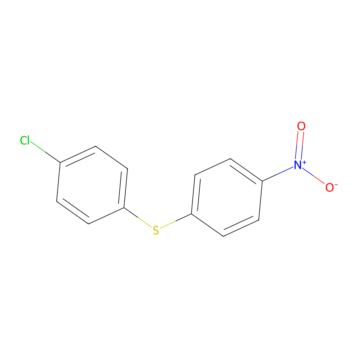 4-Chloro-4'-nitrodiphenyl sulfide molecular structure, CAS 21969-11-9