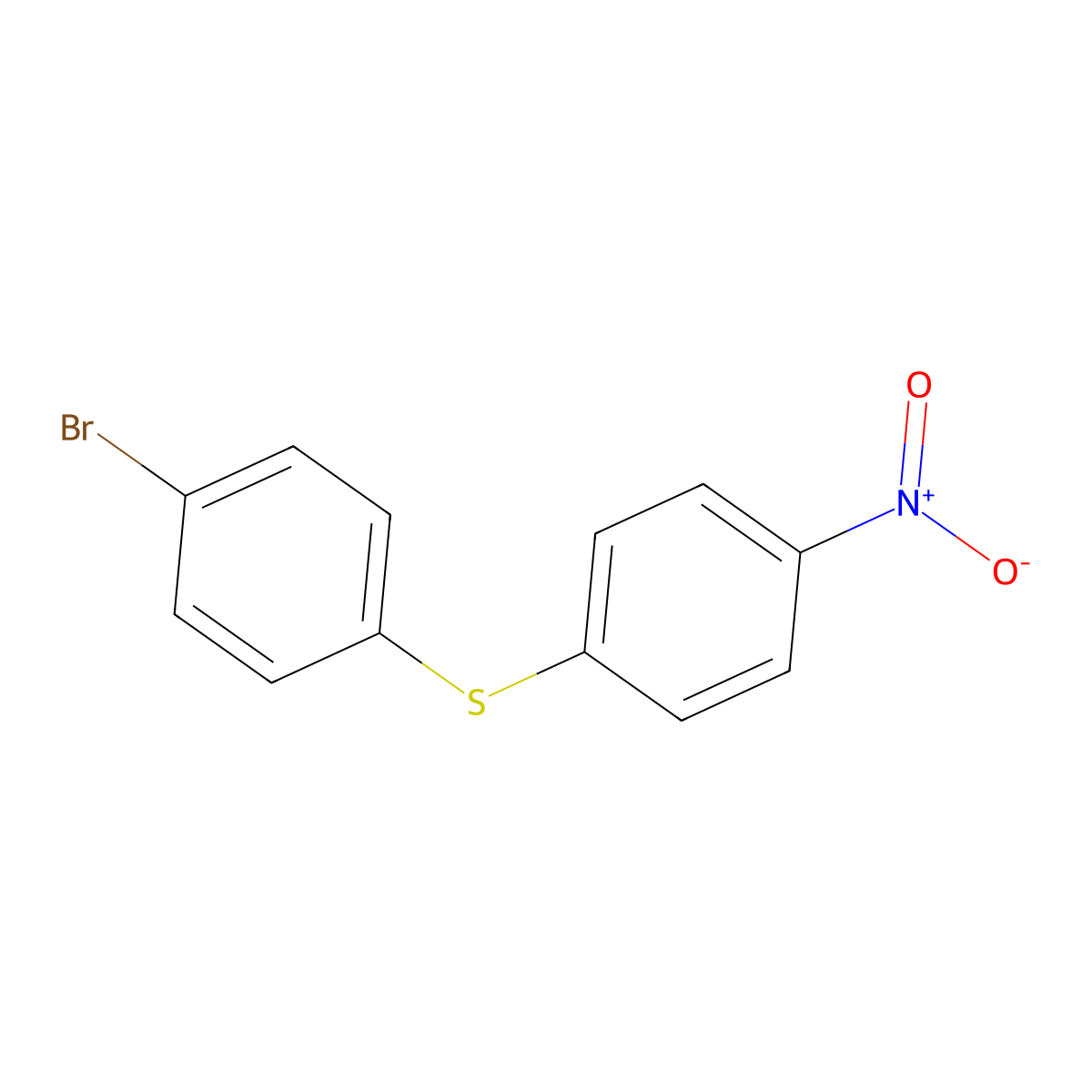 (4-Bromophenyl)(4-nitrophenyl)sulfane molecular structure, CAS 21969-12-0