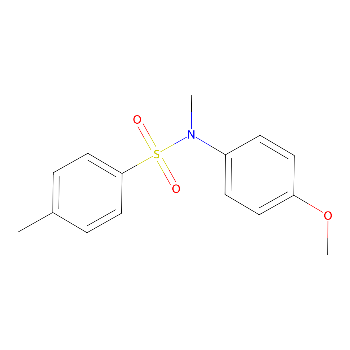 N-(4-Methoxyphenyl)-N,4-dimethylbenzenesulfonamide molecular structure, CAS 21969-24-4