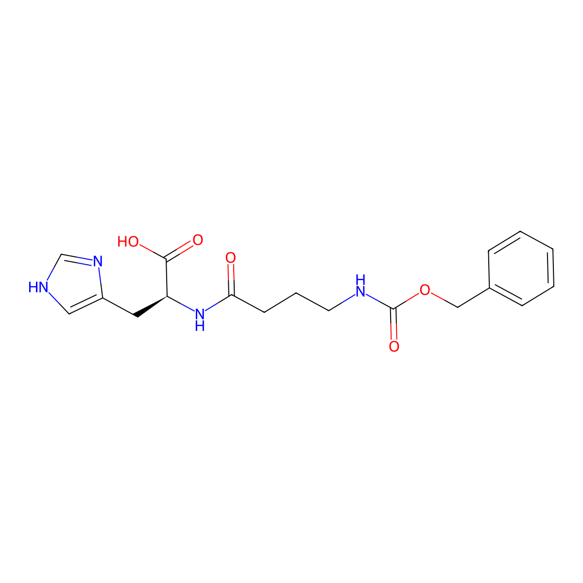 (2S)-2-(4-{[(benzyloxy)carbonyl]amino}butanamido)-3-(1H-imidazol-4-yl)propanoic acid molecular structure, CAS 219695-08-6