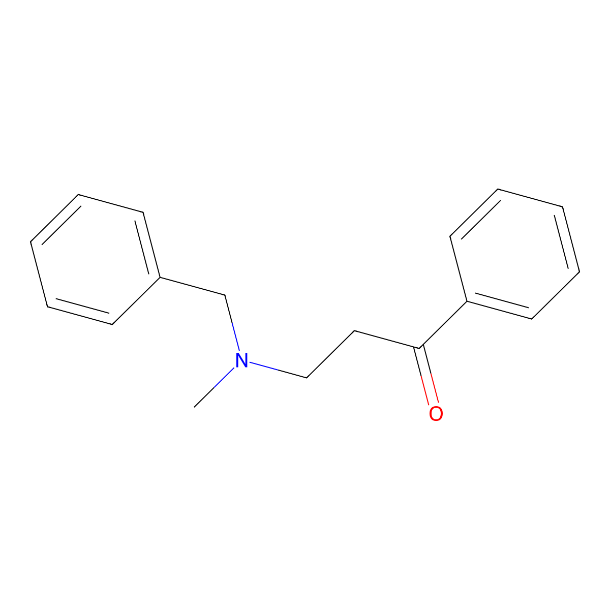 3-[Benzyl(methyl)amino]-1-phenylpropan-1-one molecular structure, CAS 21970-65-0
