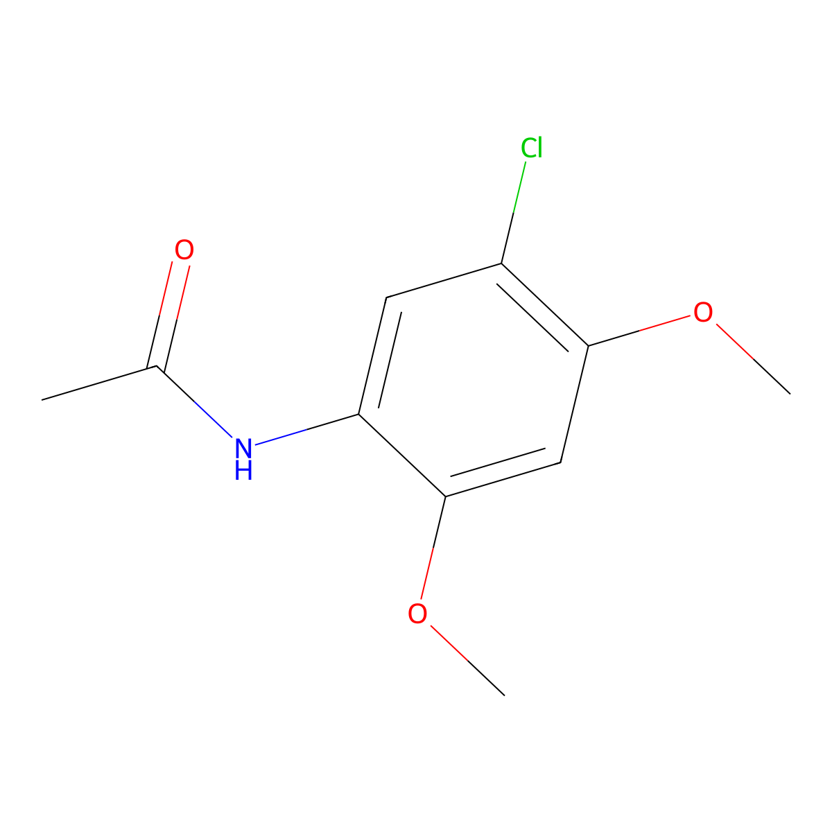 N-(5-chloro-2,4-dimethoxyphenyl)acetamide molecular structure, CAS 21970-90-1