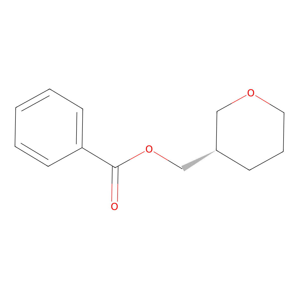 (S)-(Tetrahydro-2H-pyran-3-yl)methyl benzoate molecular structure, CAS 219701-50-5