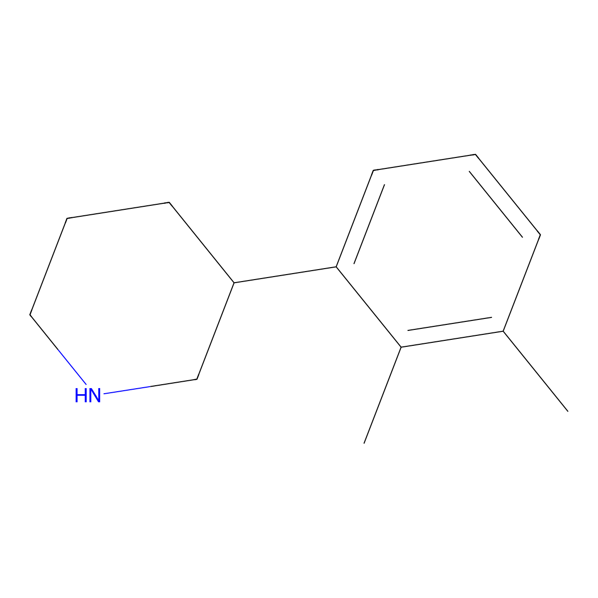 3-(2,3-Dimethylphenyl)piperidine molecular structure, CAS 219703-97-6