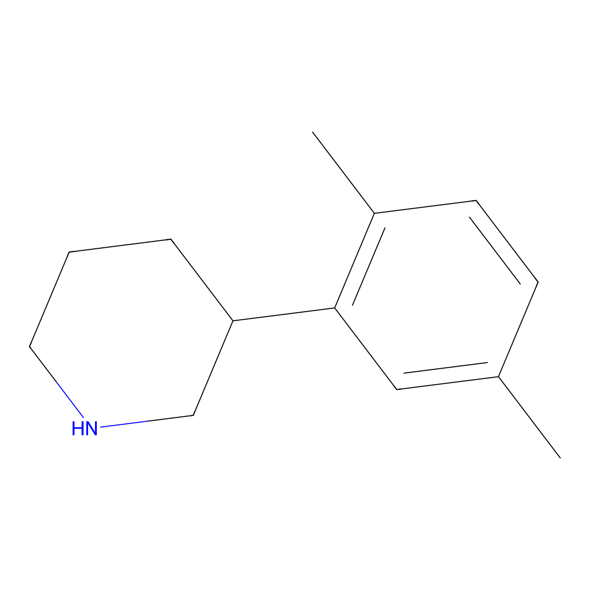 3-(2,5-Dimethylphenyl)piperidine molecular structure, CAS 219704-05-9