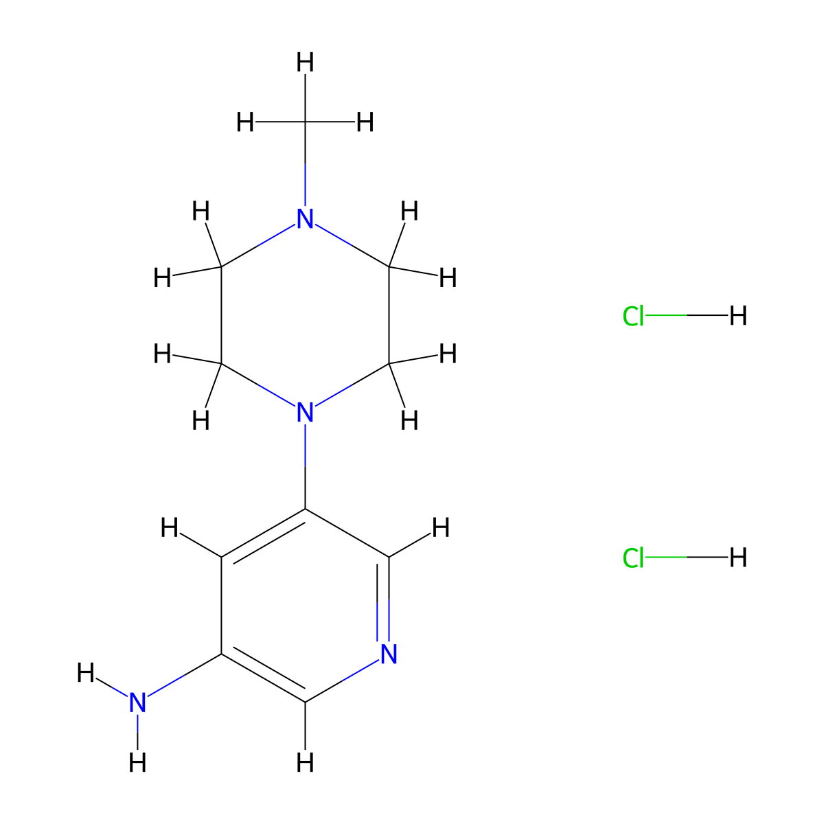 5-(4-Methylpiperazin-1-yl)pyridin-3-amine dihydrochloride molecular structure, CAS 2197052-51-8