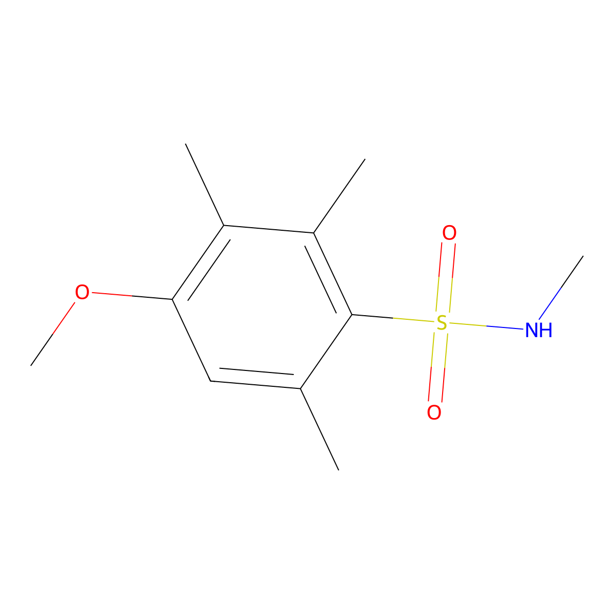 4-methoxy-N,2,3,6-tetramethylbenzenesulfonamide molecular structure, CAS 2197052-81-4